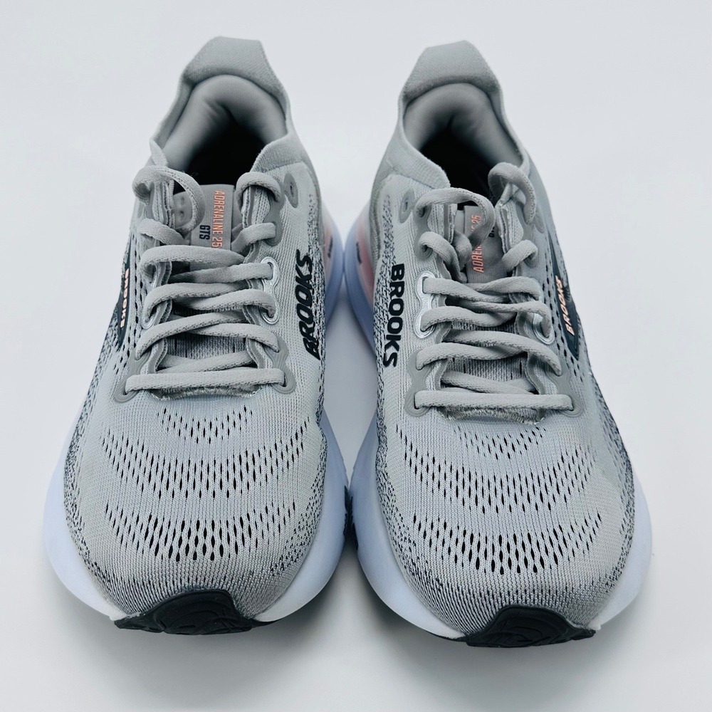 Brooks Ghost 14 Women Running Shoes Grey White 1203561D089 US 8 Wide D Neutral